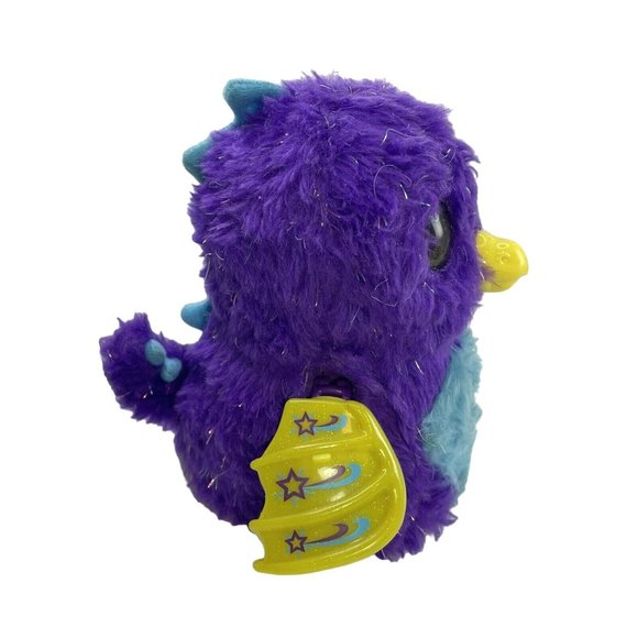 Hatchimals Draggle Purple Yellow Dragon Electronic Toy Plush Spin Master - Picture 5 of 11